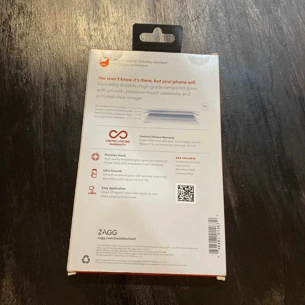 NEW SEALED - ZAGG INVISIBLE SHIELD GLASS SCREEN PROTECTION FOR iPHONE 5/5s/5c/SE